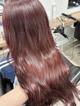 シェル 立川(shell) 質感再生カラー/ブリーチなしピンクブラウン