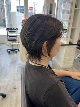 レスパ 富里店(Respa) ショートウルフ×カーキグレー