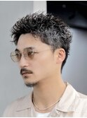 天神大名スパイキーパーマメンズカットスパイキーショート
