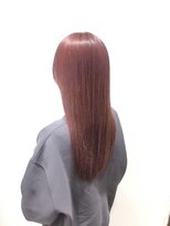 アクセ 髪質改善トリートメントストレートロングヘアカーキベージュ