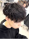横浜メンズカットメンズパーマ波巻きスパイラルパーマツイスパ