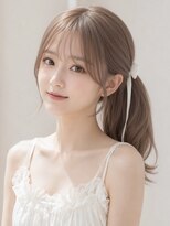 ユーフォリア 新宿店(Euphoria) 小顔シースルーバング顔周りカットミディアムレイヤーワンカール