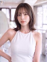 エースハバナ 渋谷(1 HAVANA)&nbsp;レイヤーミディアム＊顔周りレイヤーカット＊外ハネ＊前髪カット