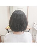 残りのパーマを活かした抜け感ボブ♪【美容室Belu東十条店】
