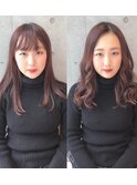 前髪エクステ20代30代大人女子　ココアブラウン　韓国人風透け感