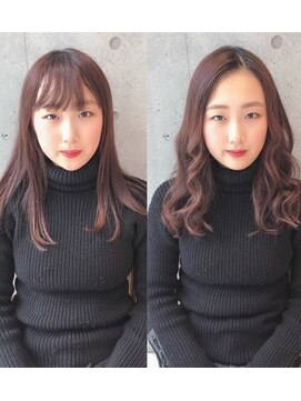 アフィーロ(ACHFILO) 前髪エクステ20代30代大人女子　ココアブラウン　韓国人風透け感