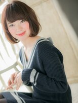 モッズ ヘア 福岡姪浜店(mod's hair) *mod's姪浜*…斜めバング大人可愛いくせ毛風小顔ふわふわボブf