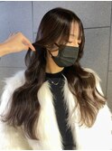 韓国風　小顔に見せるレイヤースタイル