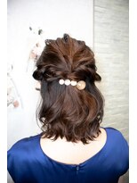 オラ ボーテ(Aura Beaute)&nbsp;『AuraBeaute 京都』結婚式 お呼ばれヘア 編込み ハーフアップ