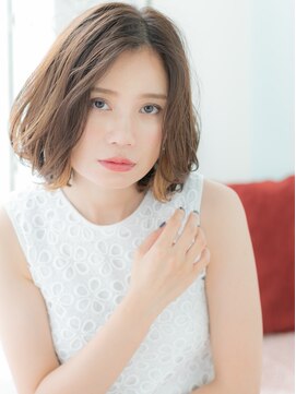 ドクターズ サロン ラブ(Dr's Salon LAB) かきあげ前髪イヤリングカラー大人ボブg古河20代30代40代