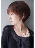 大人ショートボブ丸みショートカットマッシュショート前髪あり