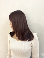 小森谷,イメチェンフルバング,似合わせカット,レッドブラウンf20