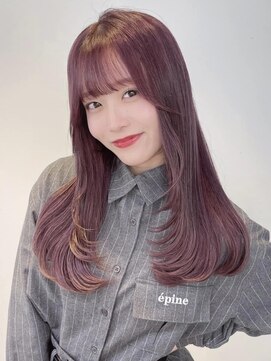 フォルテ 掛川店 パッツン前髪/レイヤーカット/カシスカラー