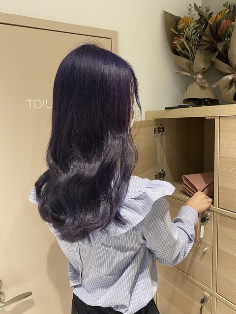 韓国髪質改善カラー　天使の艶カラー　ラベンダーグレージュ