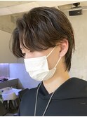 メンズカットセンターパートマッシュ刈り上げパーマビジネス調布