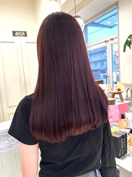 オブジェ シエル(obje't ciel) 【obje’t ciel】ブラウンレッド/丸みロング【山口紗季】