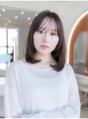こなれミディ イメチェン 前髪 20代30代 レイヤーカット