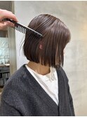 ショコラブラウン×地毛風ストレートボブ