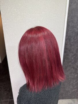 アジールヘア 所沢プロペ通り店(agir hair) ストロベリーレッドピンク似合わせカットメルティカラー所沢韓国
