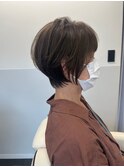 ◇大人可愛い30代40代50代白髪ぼかしショートボブくびれショート