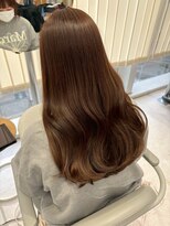 ハニー 町田(HONEY)&nbsp;髪質改善カラー　チェリーブラウン　韓国風巻き　レイヤーカット