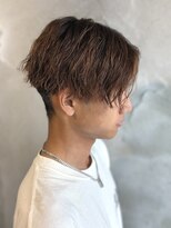 ニアウ 高崎店(Niau)&nbsp;メンズセンターパートツイストスパイラルパーマ群馬高崎眉毛