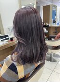 ブリーチありでラベンダーグレージュカラー