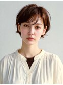 着物ヘア/ダークアッシュ/ミディアムレイヤーカット/表参道