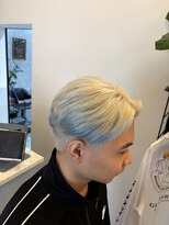 シールドヘアー 沖縄 新都心(C'LD Hair) ホワイトエンドペールブルー/那覇美容室/新都心美容室