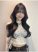 韓国ロングレイヤーカット顔周りカット髪質改善