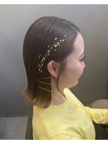 ロッカヘアエジェ(ROCCA hair eje.) 金箔アレンジ×タイトボブヘア