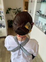 ムースユイット(mousse8)&nbsp;【祭りヘアセット】つるっとシニヨンまとめ髪