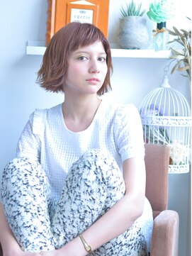 ヘアアンドメイク エジェリ(hair&make egerie) ルミエールカラーのレイヤーボブ インナーカラー 恵比寿
