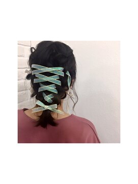 グリーン(green) レースアップアレンジ