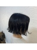 切りっぱなし×ミニボブ