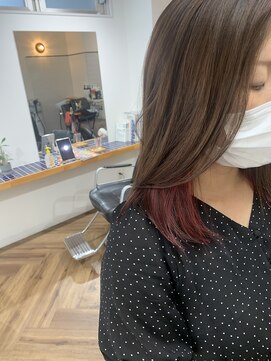 シーン(SCENE) インナーカラー×ピンク