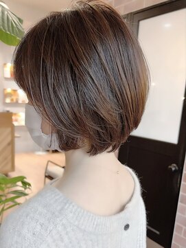 エルダーズ(L:der's) 白髪染めを使わない白髪染めで染めたナチュラルショートボブ