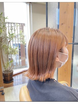 セラヴィ ペールオレンジベージュ×外ハネボブ