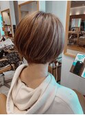 韓国スタイル/艶髪/ショートボブ/髪質改善縮毛矯正/香椎/千早