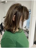 《After》仕上がりスタイル【白髪ぼかし脱白髪染めハイライト 】
