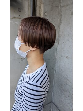 ジョージグランデ(JO-JI grande) ブリーチなし♪ピンクベージュ×マニッシュショート　30代40代