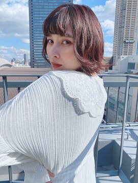 ルービック 豊中(Rubik's) イメチェンフェミニン小顔カットアッシュブラウンボブ