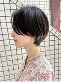 大人ガーリーハイライトチョコレートハンサム丸みショート横浜