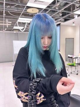 リル 溝の口(LiL) カラールーツ/ターコイズブルー/溝の口/ブリーチ/ダブルカラー