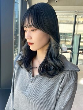 アルバム 銀座(ALBUM GINZA) アッシュブラックブルーシルバーニュアンスカラー_ba487661