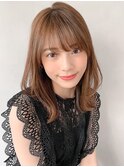 ☆カール薄めバング前髪姫カット愛されこなれヘア#265e0614