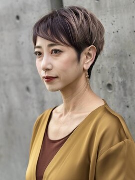 アルトリスト(Altruist Aging×HAIR&SPA) ☆イメチェンピンクベージュアンブレラカラー前髪クールショート