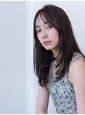 20代30代大人かわいい小顔くびれレイヤーカット黒髪前髪韓国風