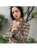 ニュアンスウェーブボブ×フェザーバング