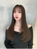 イヤリングカラー 縮毛矯正 韓国風 ダブルカラー 髪質改善5428